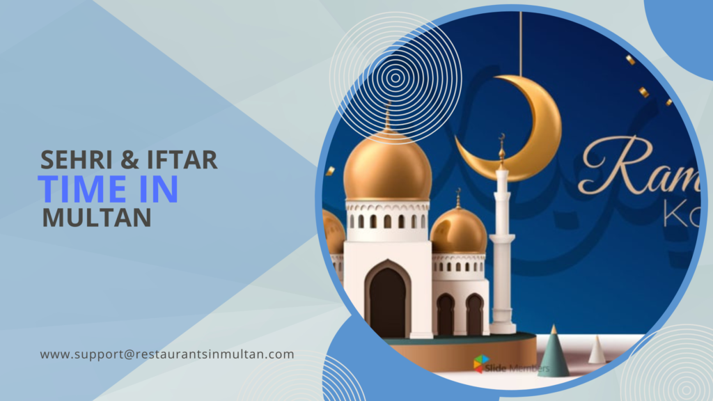 Sehri and Iftar Time in Multan
